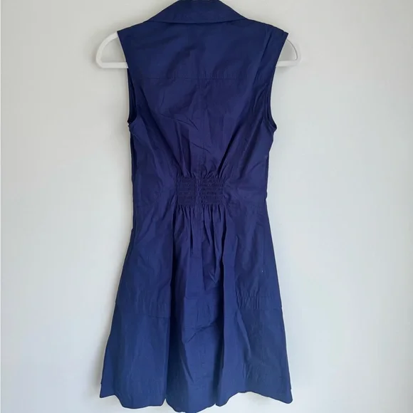 Derek Lam 10 Crosby Navy Sleeveless Shirt Dress – Size 2 – NWT Collared Button - Picture 4 of 5